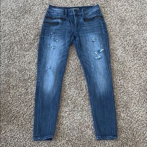 Skinny jeans dark blue wash